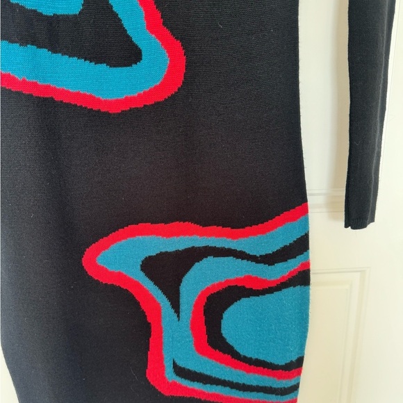 Venus Vintage Sweater Dress Geometric Print‎ Art Deco Size XS - Picture 5 of 8